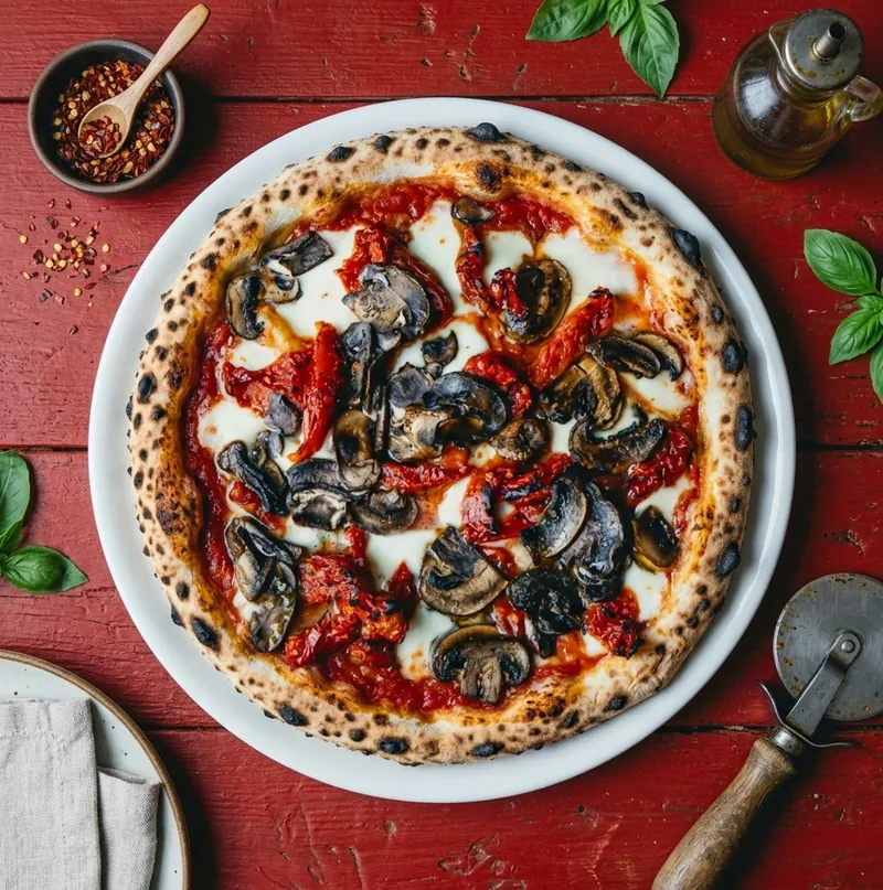 Tomate Seco e Funghi Vegetariana
